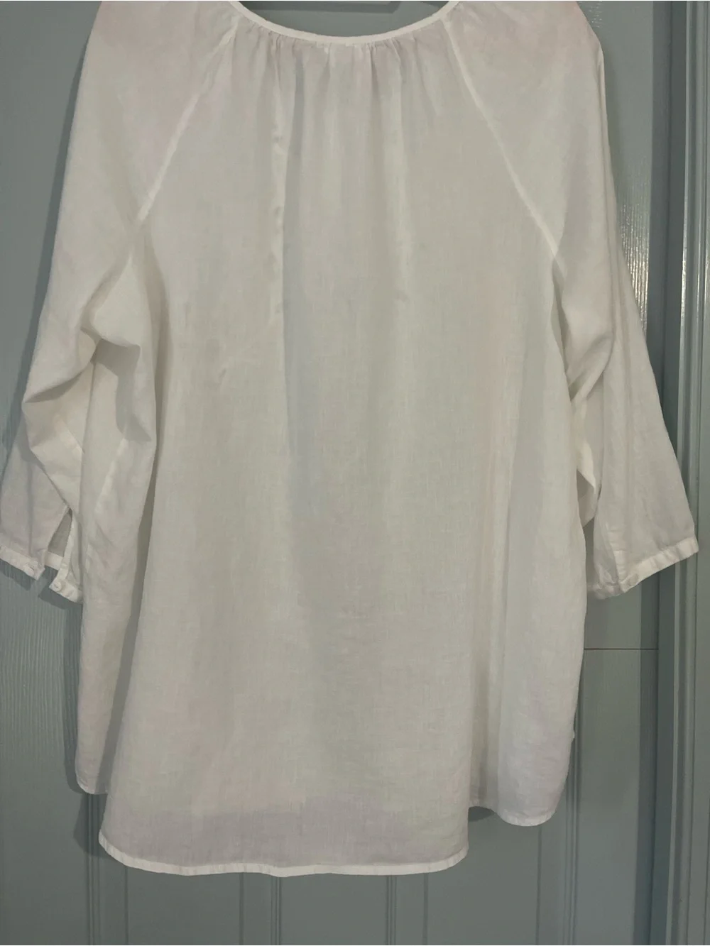 J. Jill White Embroidered Linen Tunic